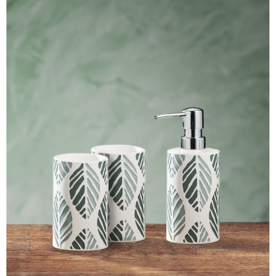 Kleine Wolke Leaf Szczotka WC ze stojakiem zielony