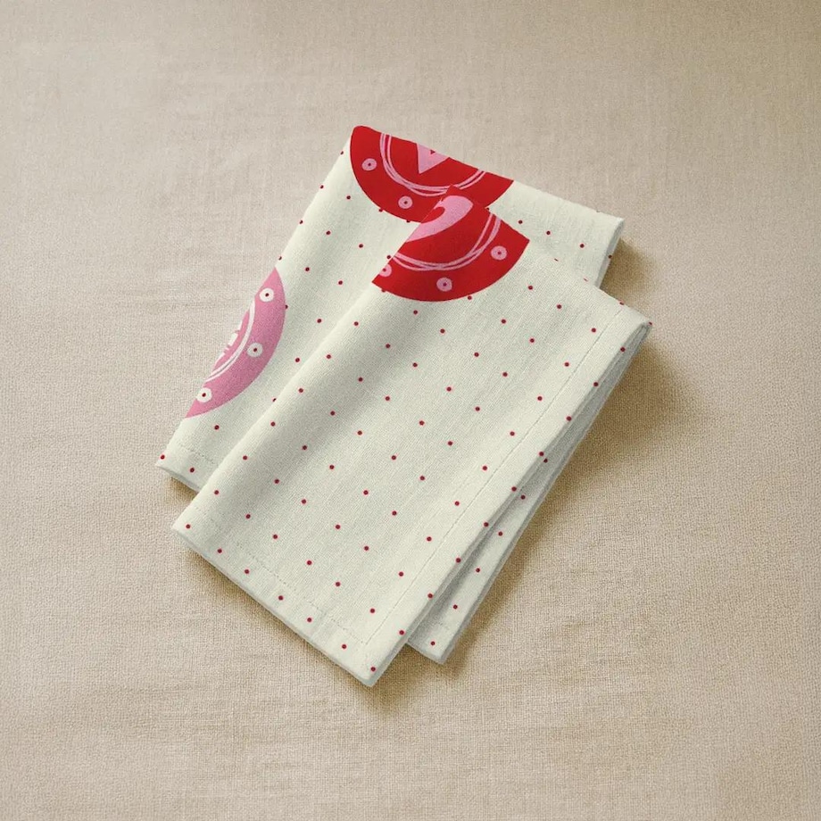 Serwetki świąteczne - HO HO HO - bombki - beżowe tło (2szt.)