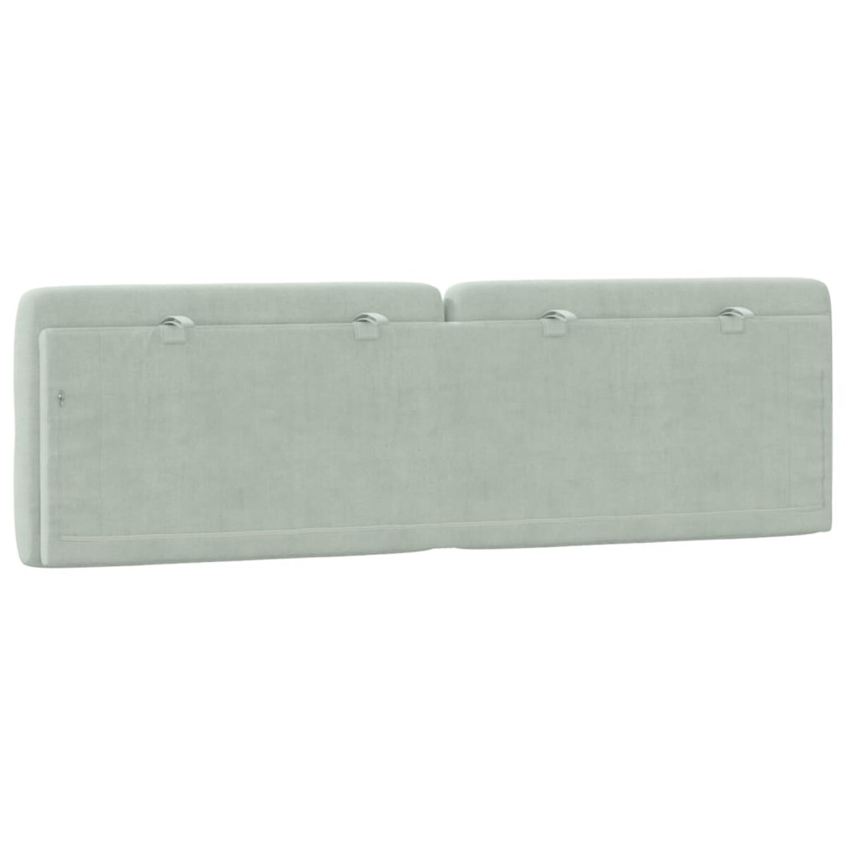 vidaXL Poduszka na wezgłowie, jasnoszara, 160 cm, aksamitna