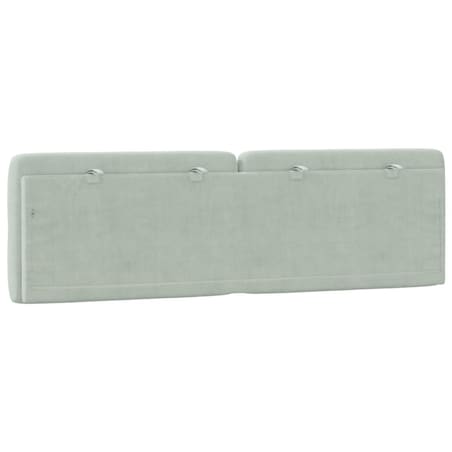 vidaXL Poduszka na wezgłowie, jasnoszara, 160 cm, aksamitna