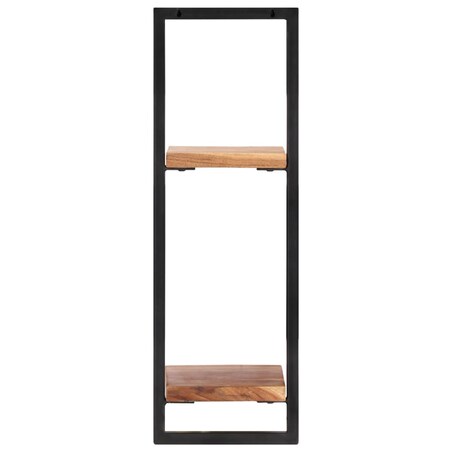 vidaXL Półki ścienne, 2 szt., 25x25x75 cm, lite drewno akacjowe i stal