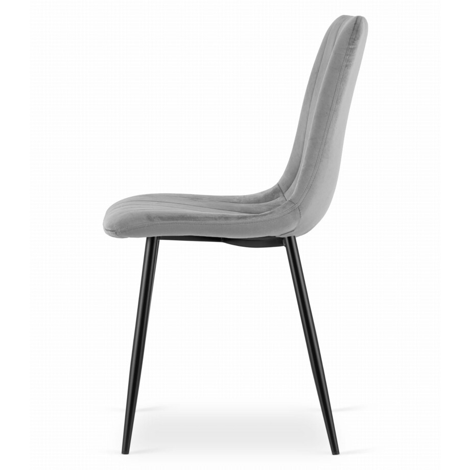 Krzesło Do Jadalni Kuchni Salonu Lava - Jasny Szary Aksamit