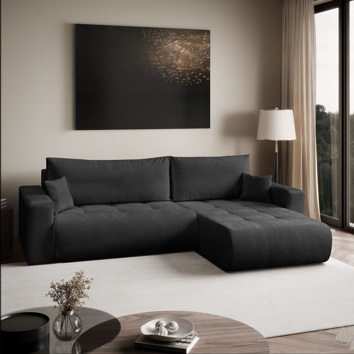 Narożnik tapicerowany CLOUD II XL z funkcją spania, Vibe 98