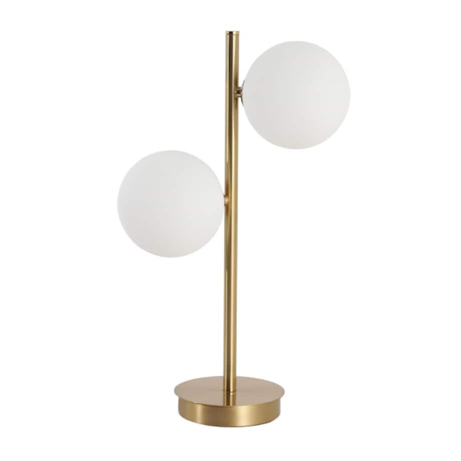 Lampka biurkowa złota Dorado LP-002/2T Light Prestige szklane mleczne bańki