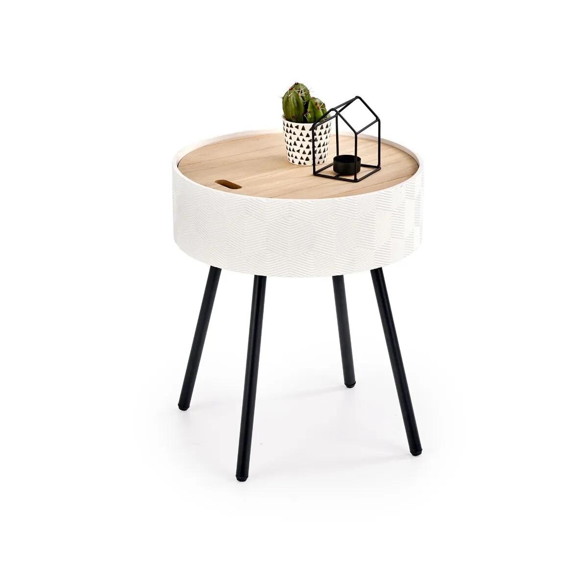 Ława AURA 38x38 biała