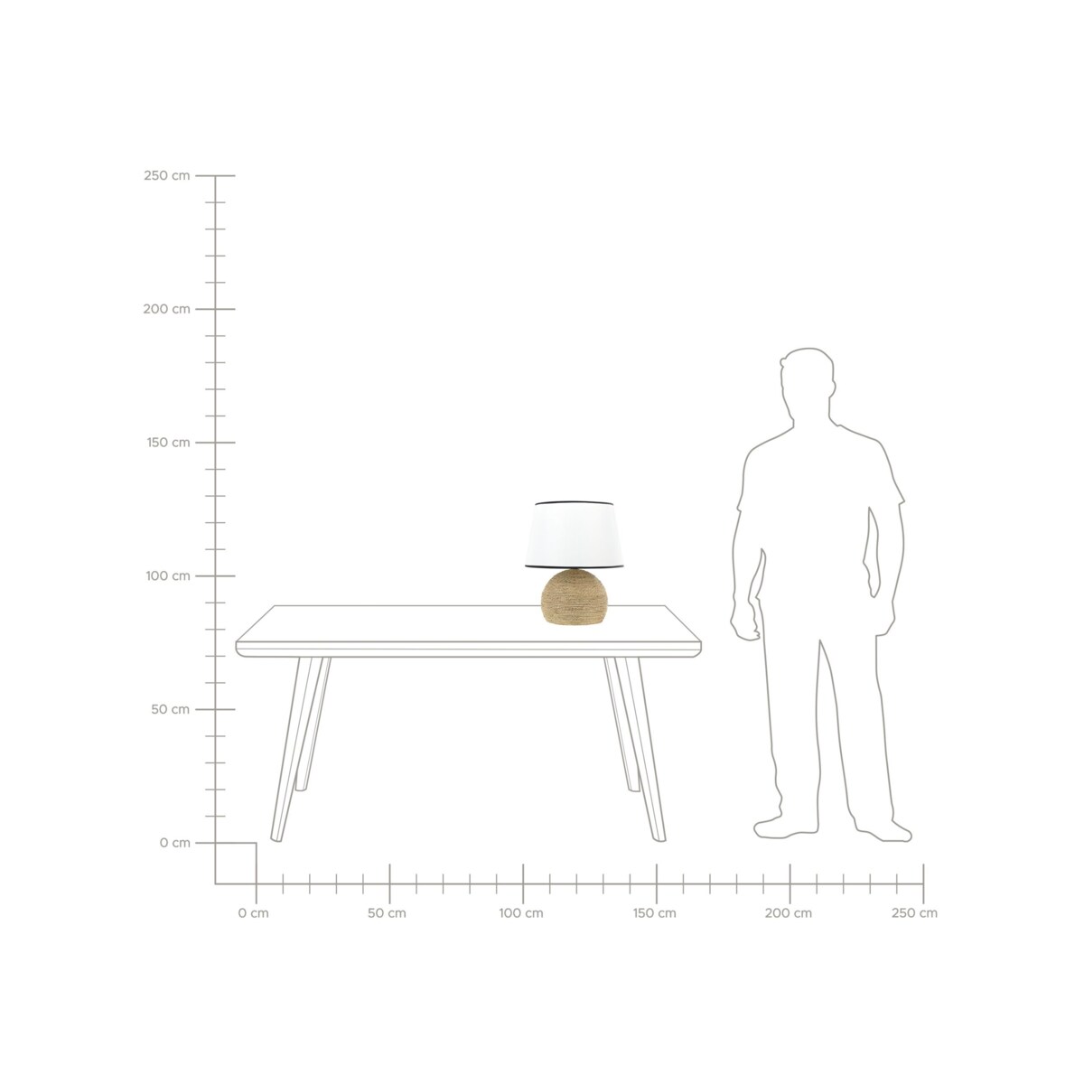 Lampa stołowa sznurkowa naturalna GROWEE