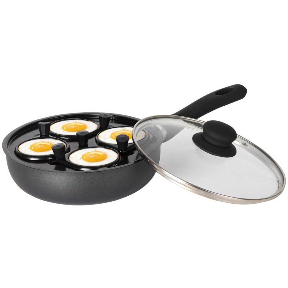 Patelnia Z powłoką marmurową z wkładem do jajek 20cm KINGHOFF