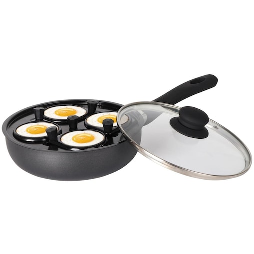 Patelnia Z powłoką marmurową z wkładem do jajek 20cm KINGHOFF