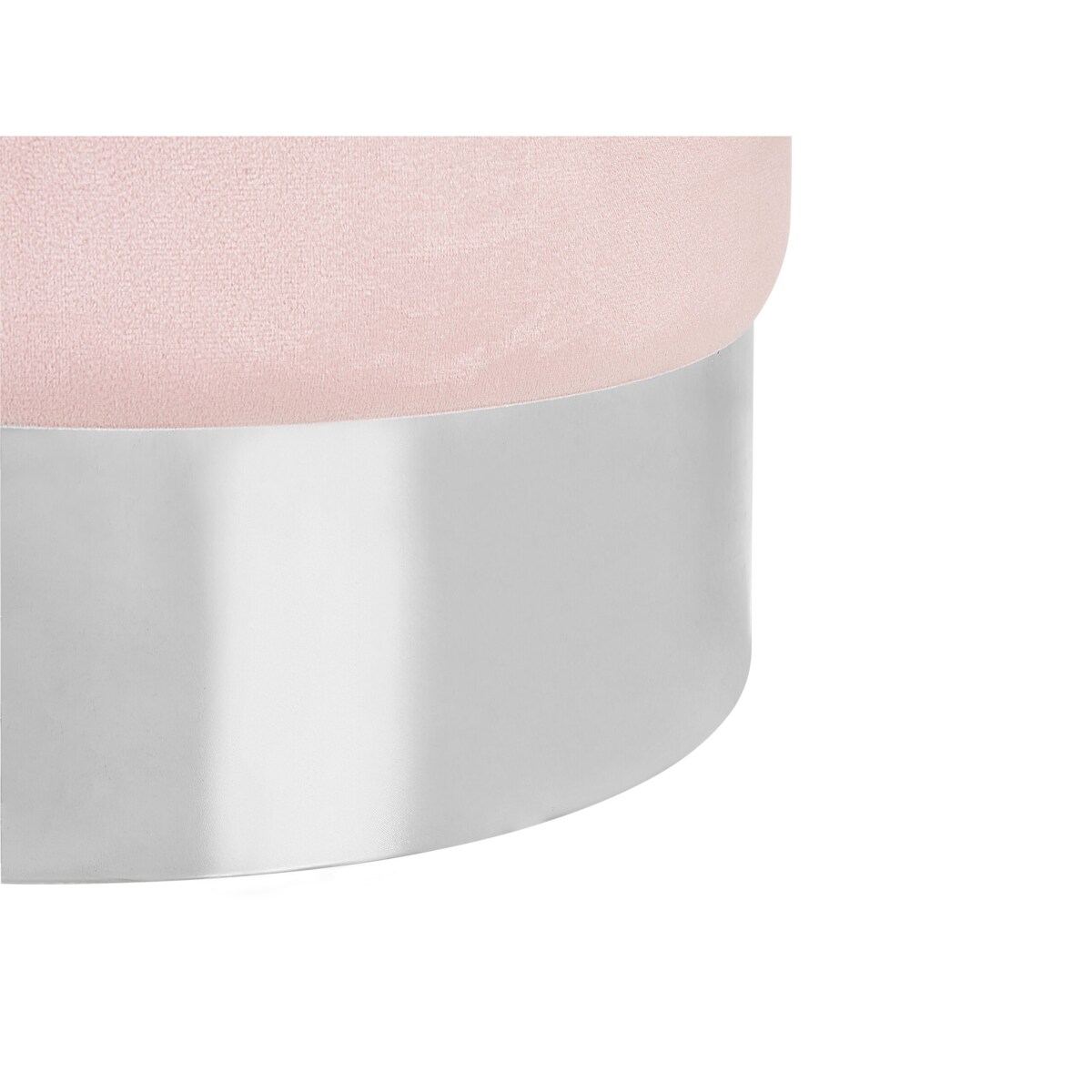 Puf welurowy różowy BRIGITTE