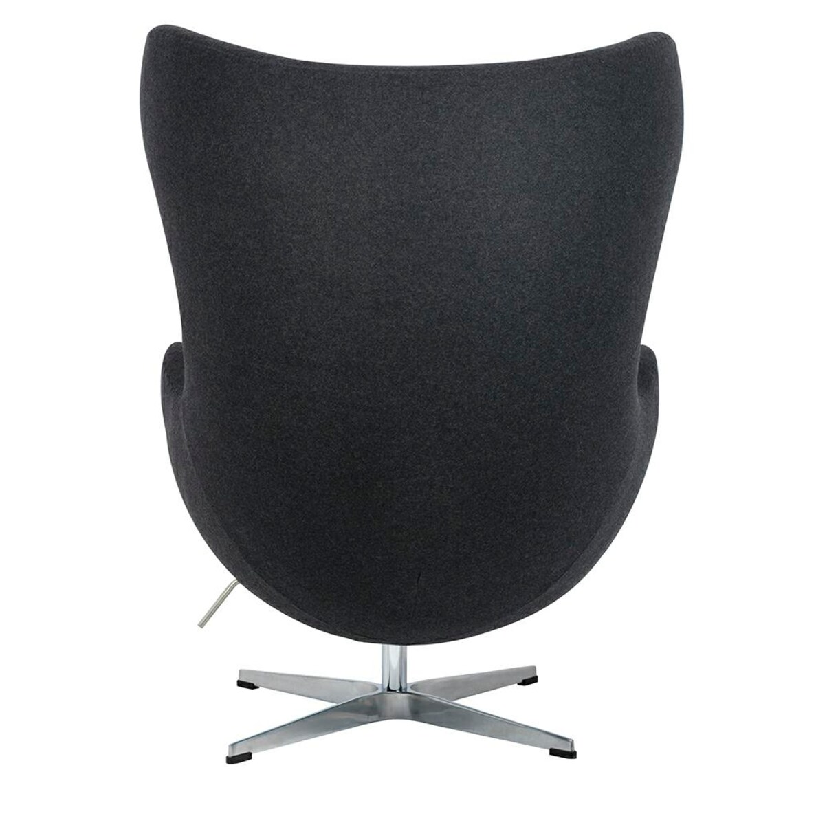 Fotel EGG CLASSIC ciemny szary.5 - wełna, podstawa aluminiowa