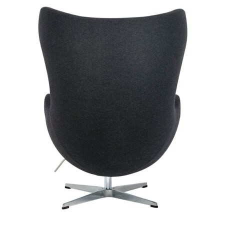 Fotel EGG CLASSIC ciemny szary.5 - wełna, podstawa aluminiowa
