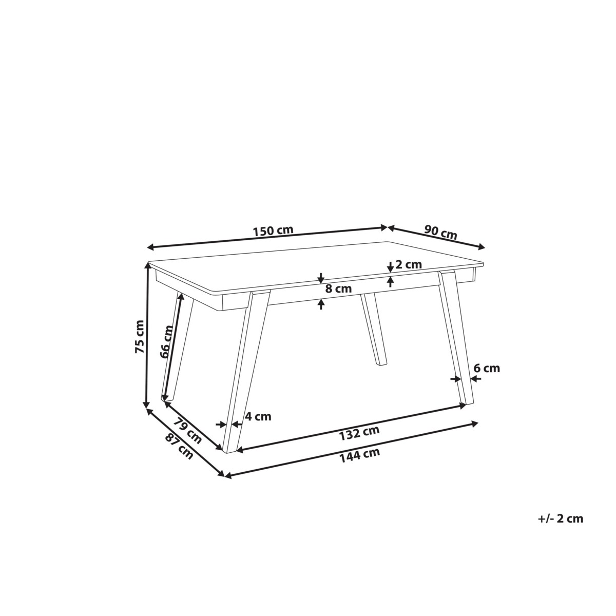 Stół do jadalni 150 x 90 cm jasne drewno z szarym PHOLA
