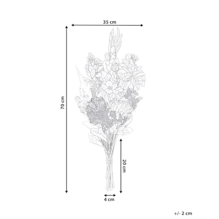 Bukiet sztucznych kwiatów LOURO 70 cm Biały