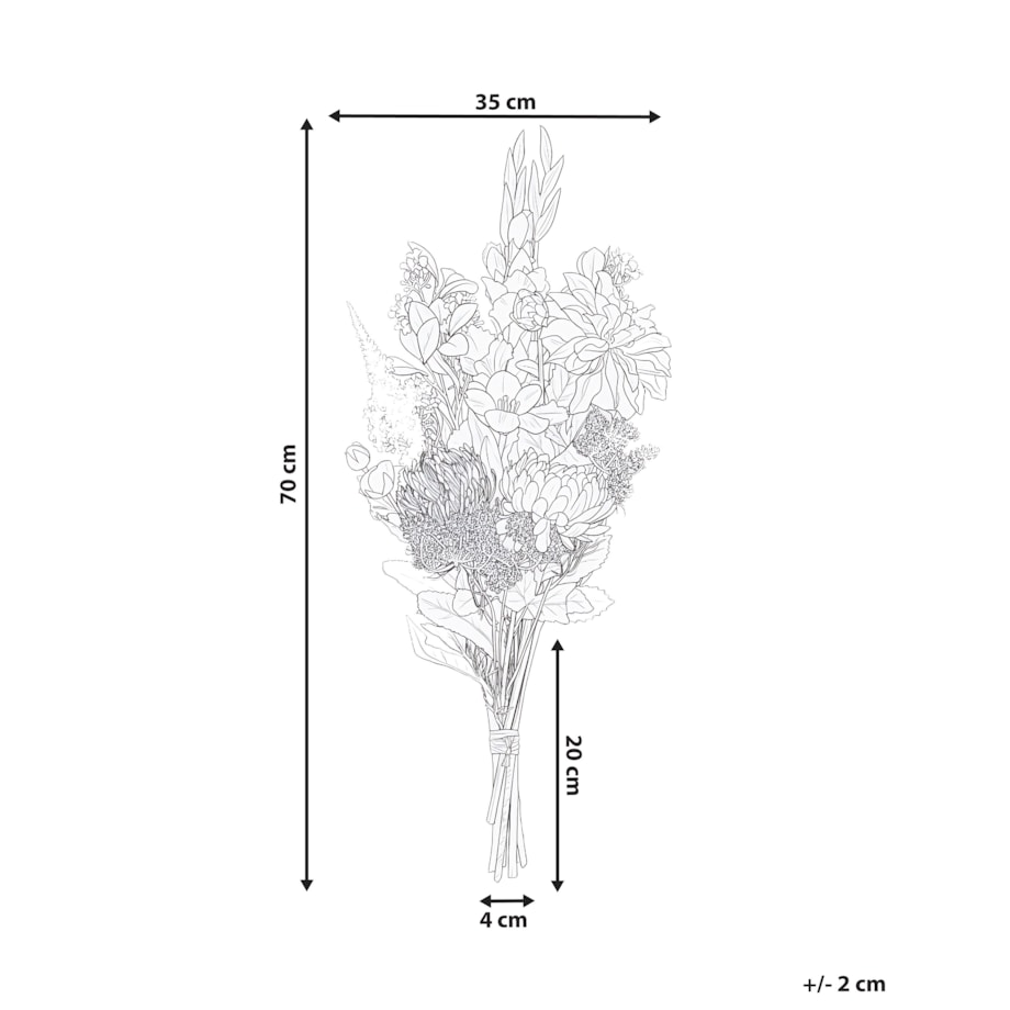 Bukiet sztucznych kwiatów LOURO 70 cm Biały