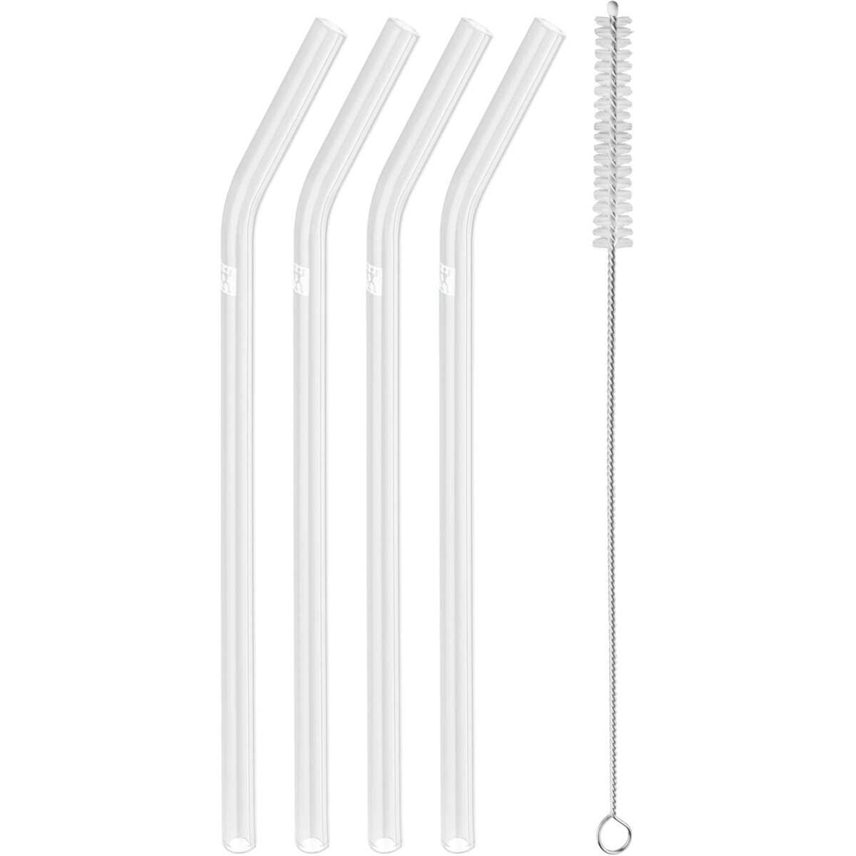 Zestaw 4 szklanych słomek zakrzywionych Zwilling Sorrento - Przezroczysty