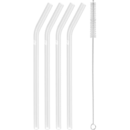 Zestaw 4 szklanych słomek zakrzywionych Zwilling Sorrento - Przezroczysty