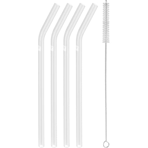 Zestaw 4 szklanych słomek zakrzywionych Zwilling Sorrento - Przezroczysty