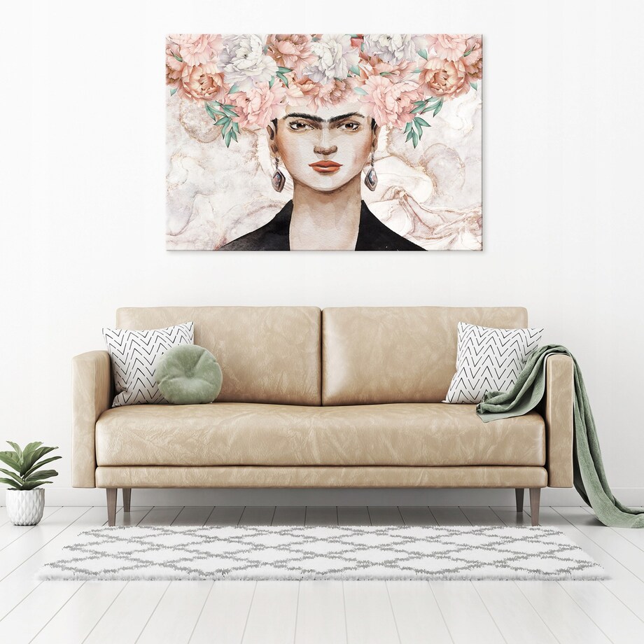 Obraz Frida Kahlo DO SYPIALNI SALONU Na Ścianę Płótnie Kwiaty 120x80