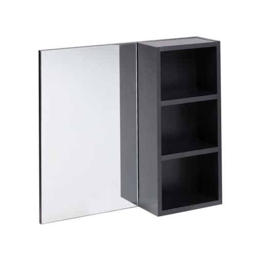 Szafka wisząca łazienkowa z lustrem JOINVILLE 60 cm Czarny