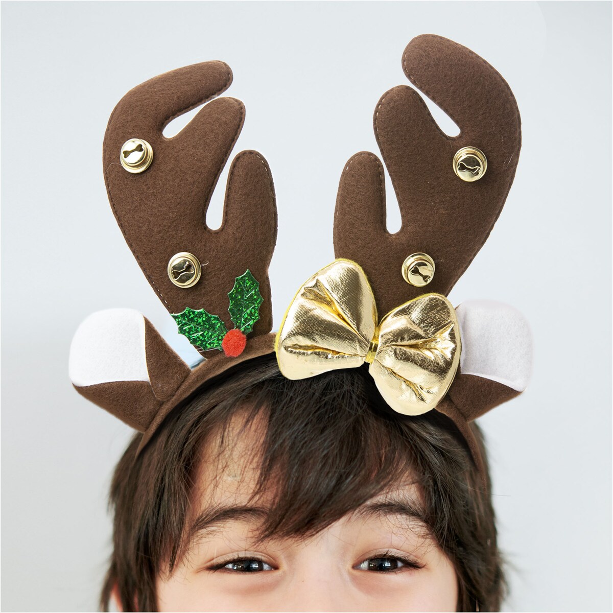 Opaska Na Głowę Rogi Renifera 24X25 Cm Święta Mikołajki Ozdoba Do Włosów Ciemnobrązowe