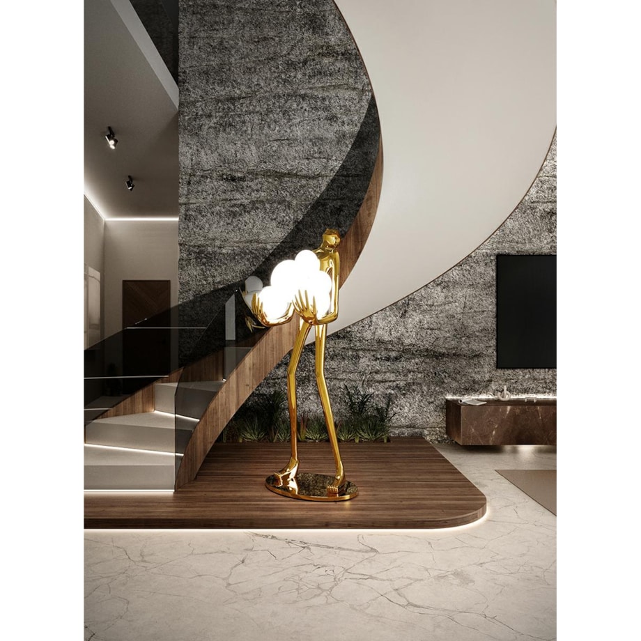 MOOSEE lampa podłogowa HUMAN GOLD PREMIUM