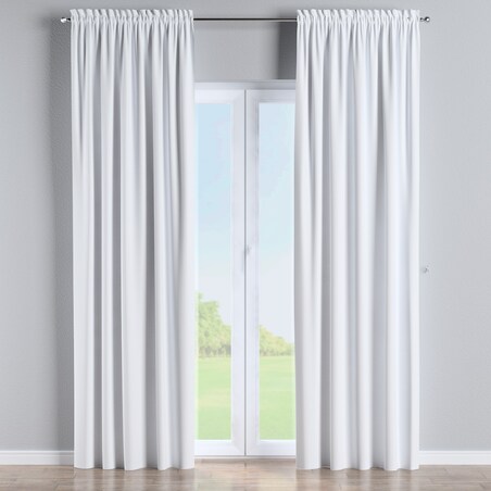 Zasłona na kanale z grzywką 1 szt. 130x245 biały