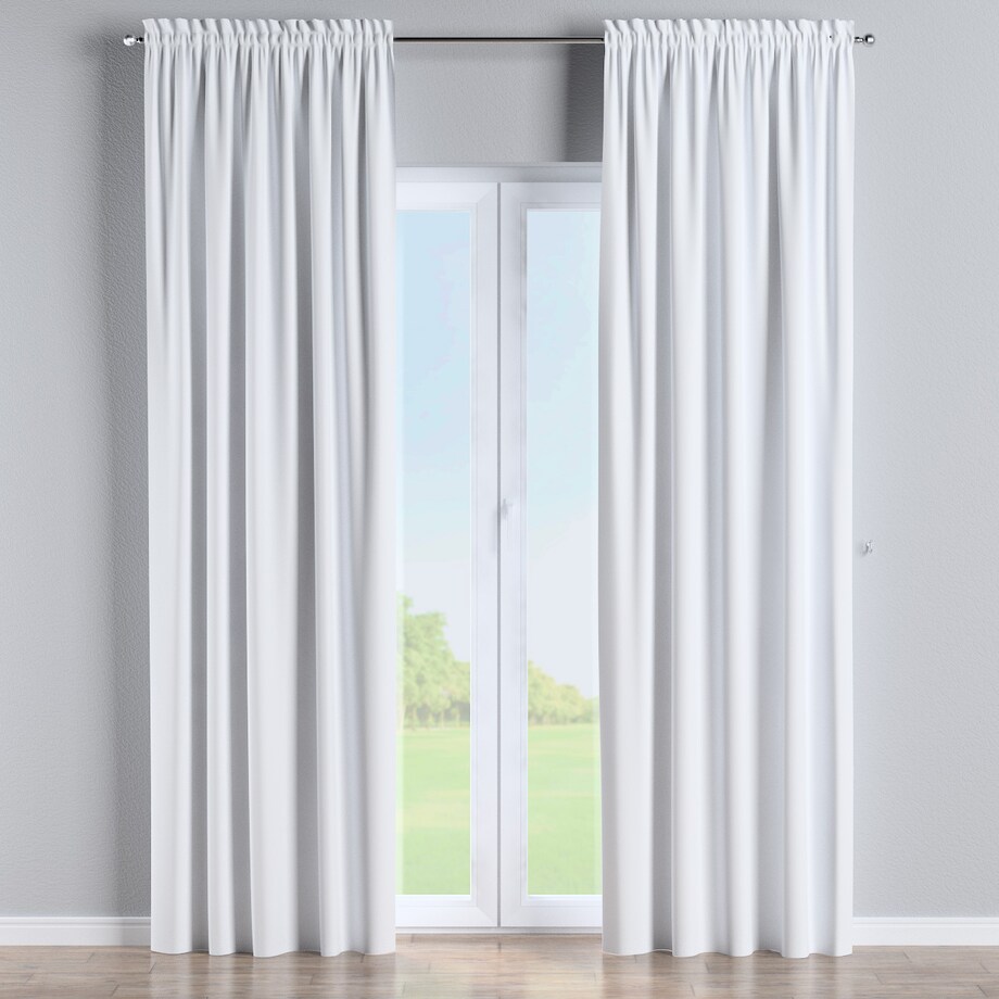 Zasłona na kanale z grzywką 1 szt. 130x245 biały