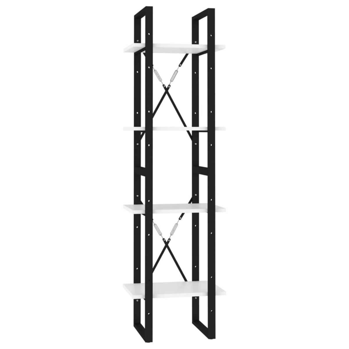 vidaXL Regał na książki, biały, 40x30x140 cm, materiał drewnopochodny