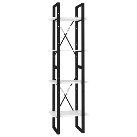 vidaXL Regał na książki, biały, 40x30x140 cm, materiał drewnopochodny