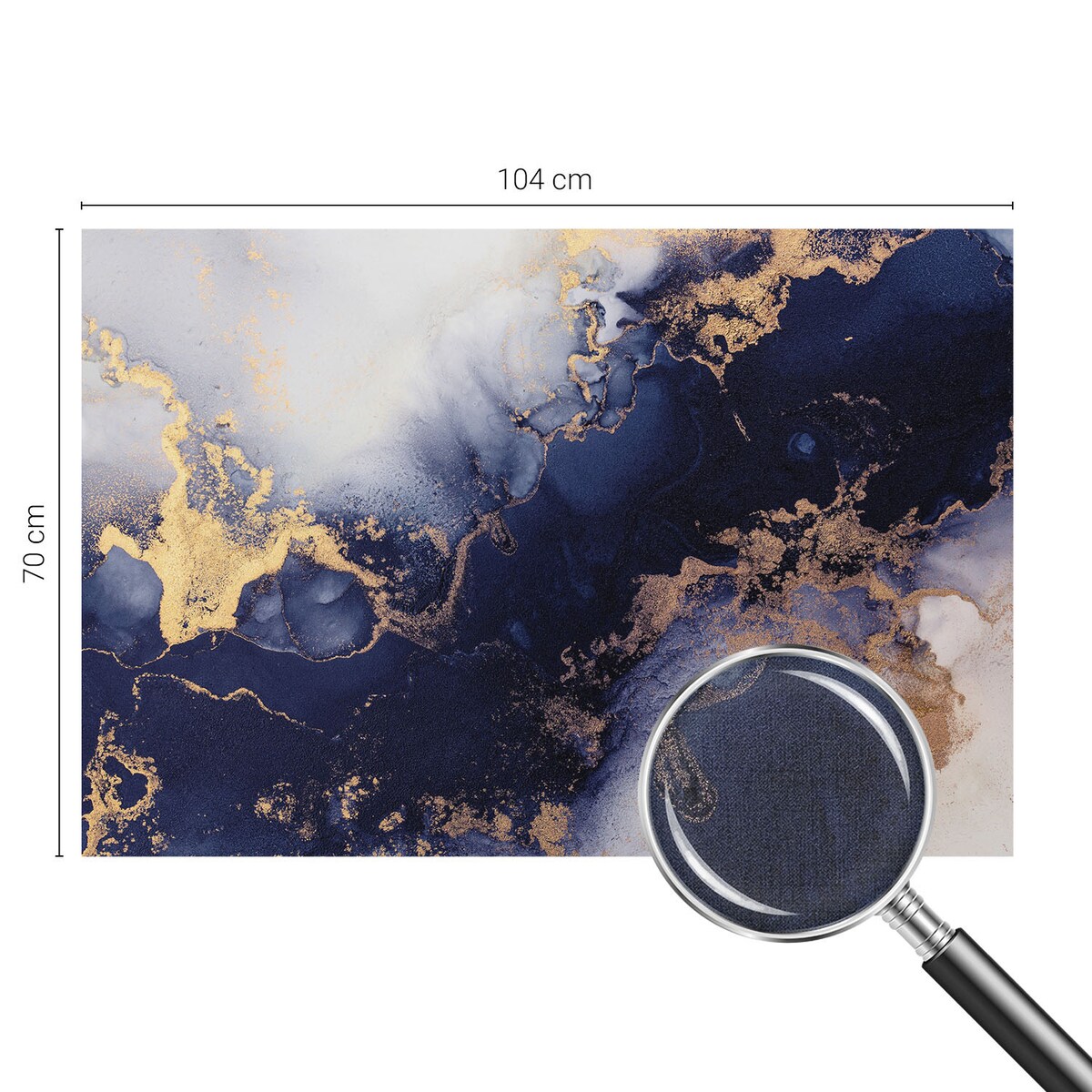 Fototapeta samoprzylepna 104x70 cm - Granatowe fale, tapeta ścienna granatowa