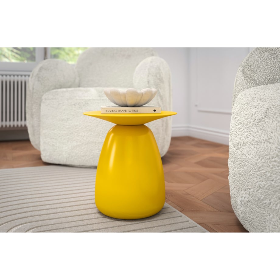 Stolik drewniany różne kolory Baobab 34, kolor żółty