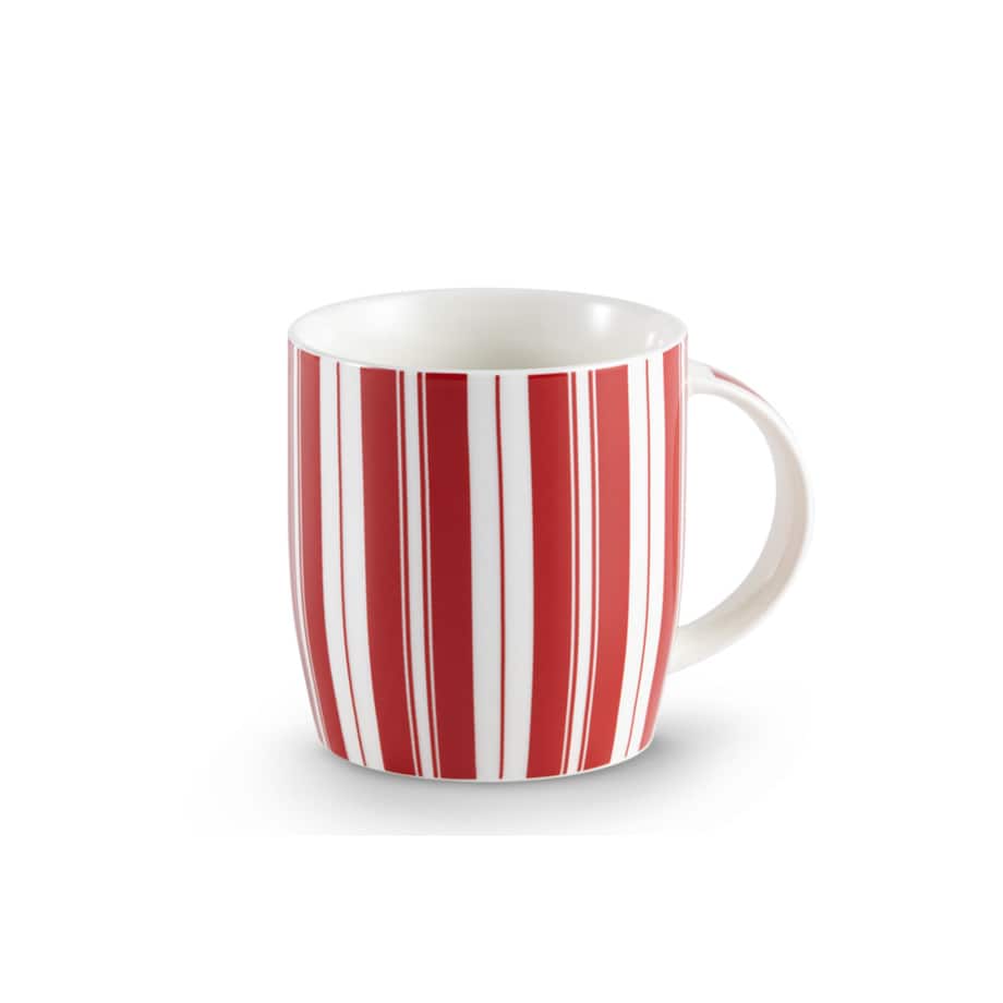 Konsimo HYLES Kubek, biały/czerwony