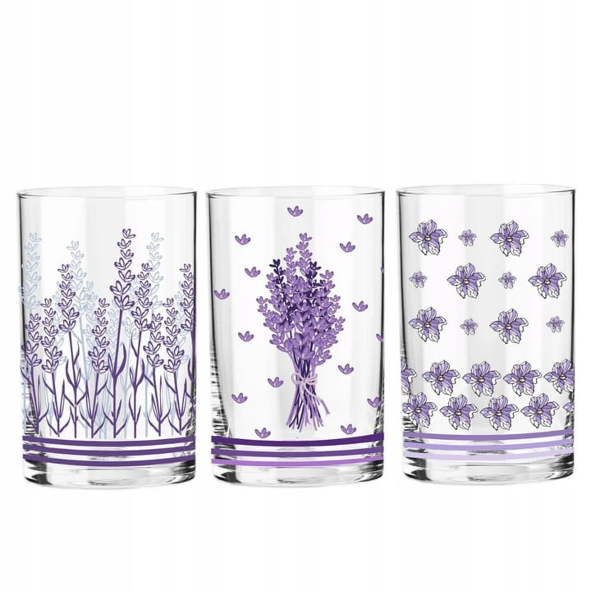 Szklanki do herbaty z lawendą KROSNO 6szt 250ml