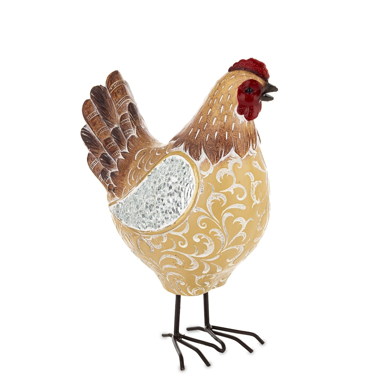 Dekoracja - brązowa kura 22,5x10x15,5 cm TOA medium