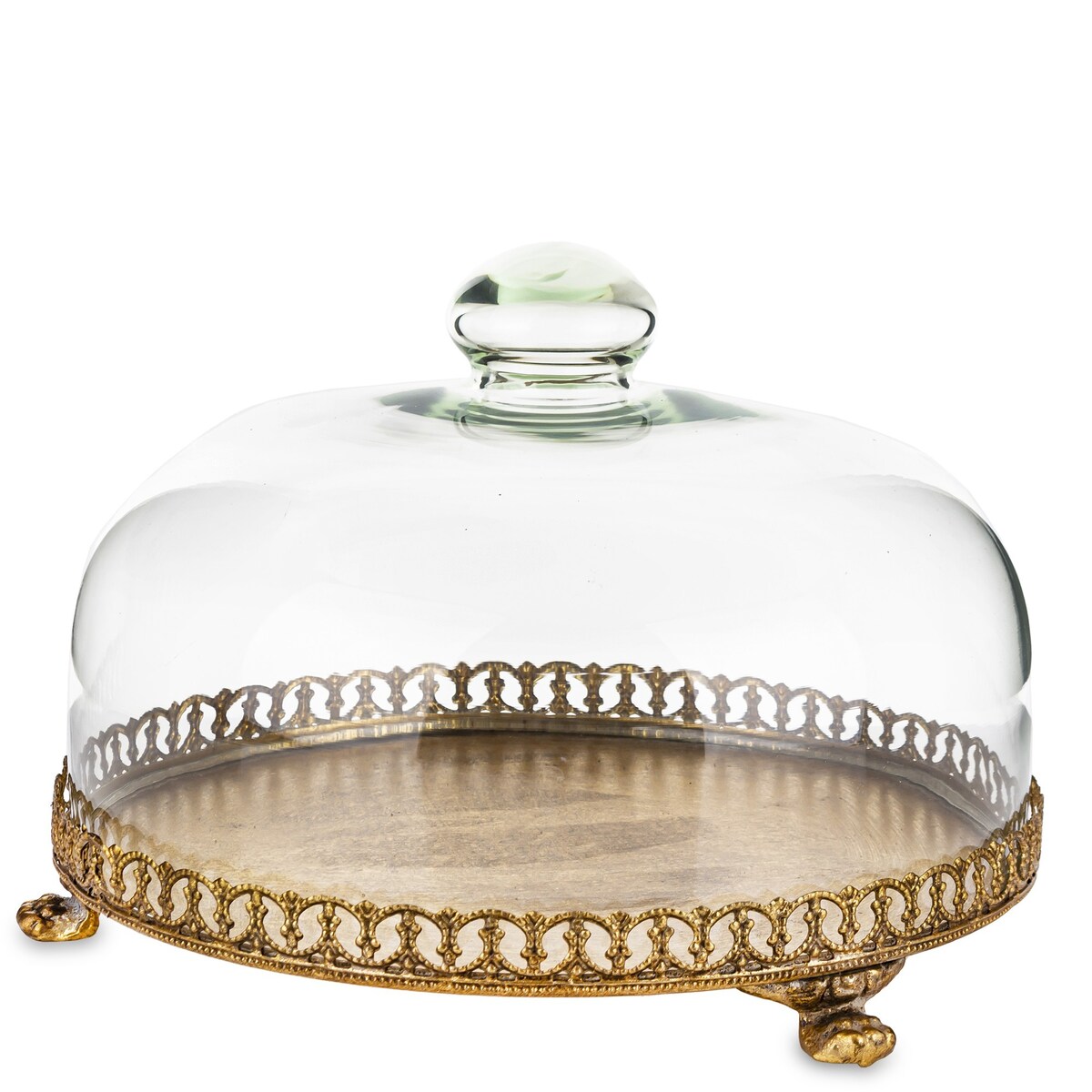 Taca patera okrągła z kloszem 17x25x25 cm OMBRA