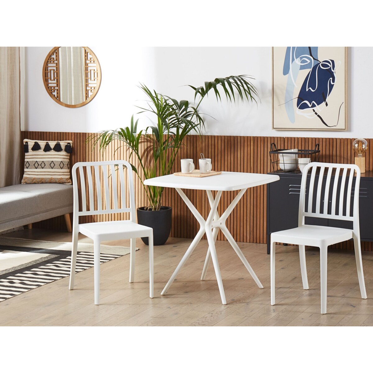 Zestaw 2 krzeseł ogrodowych biały SERSALE