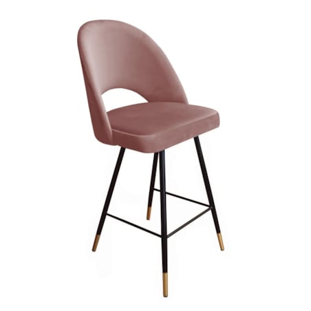 Hoker niski ISKAR VELVET GOLD różowy