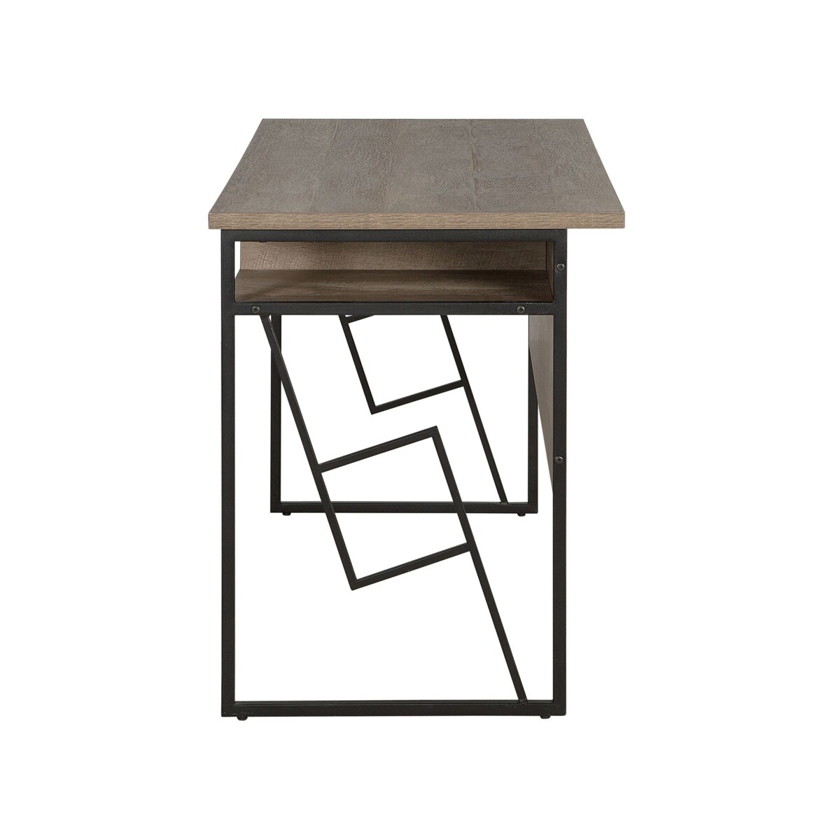 Biurko z półką 120 x 60 cm ciemne drewno FORRES