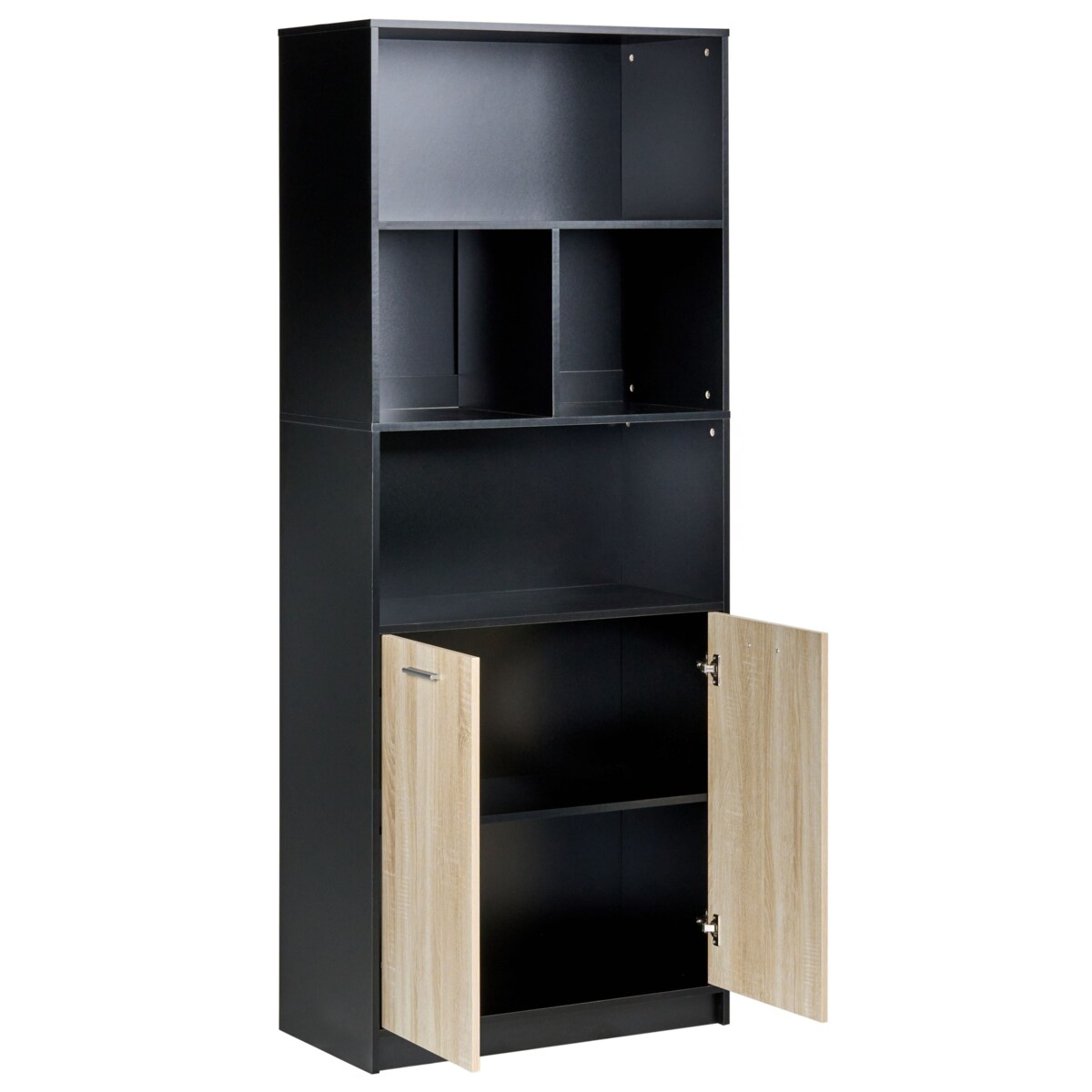 Regał 2-drzwiowy ZEHNA Brązowy/ czarny