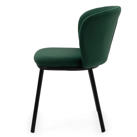 KRZESŁO TAPICEROWANE WELUROWE DO SALONU JADALNI GLAMOUR ZIELONE BARI
