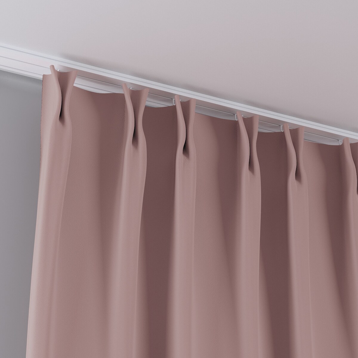 Zasłona na haczykach flex podwójnych 130x245 pudrowy róż