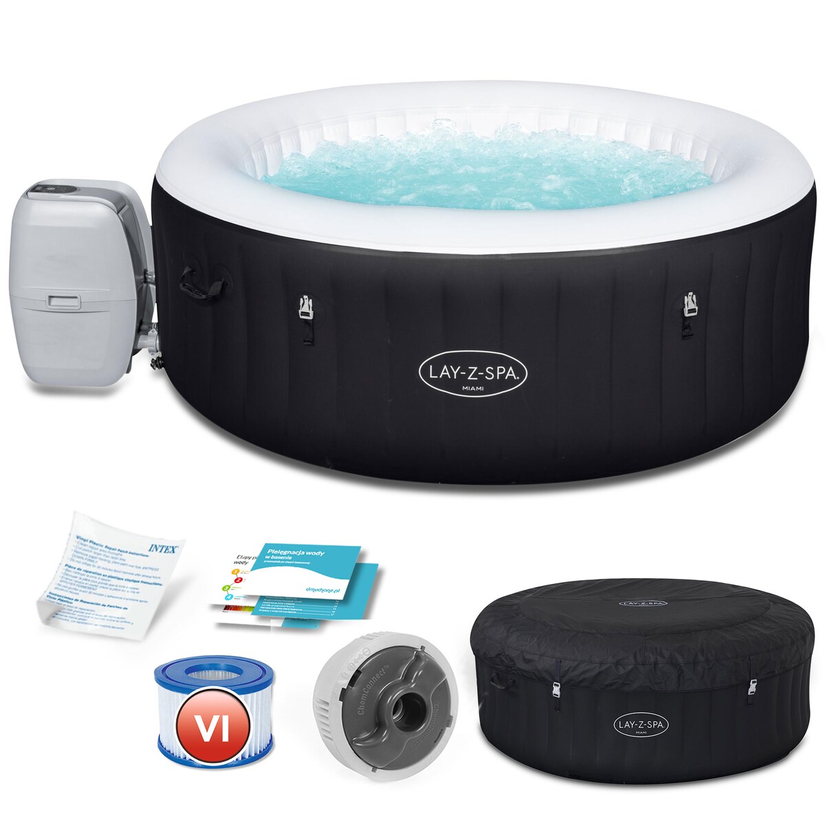 SPA ogrodowe dmuchane 4-osobowe hydromasaż Bestway 60001