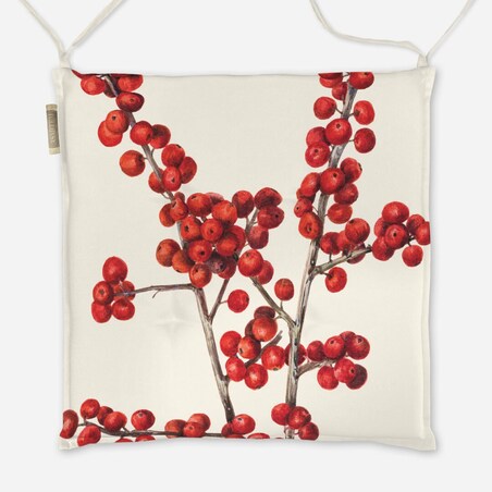 Poduszka świąteczna na krzesło - Ostrokrzew