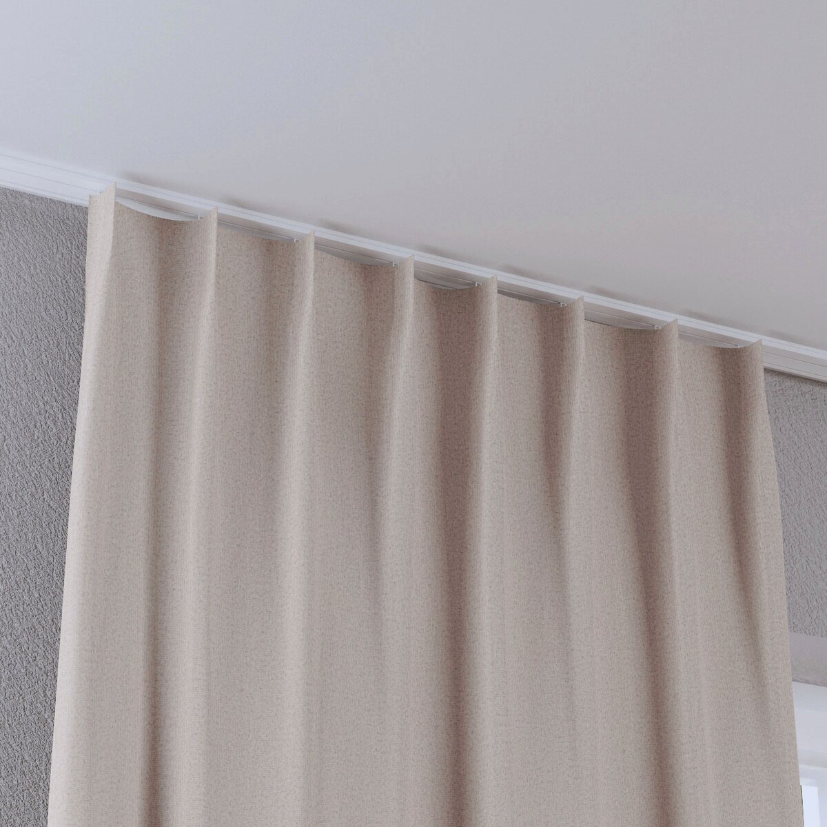 Zasłona na haczykach flex pojedynczych 130x260 ciemny beżowy