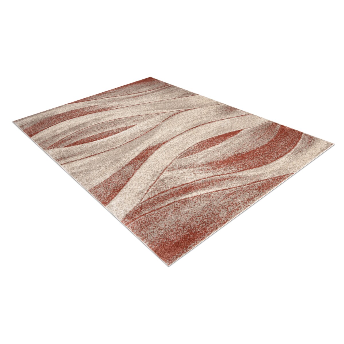 Dywan FUSION 1617 krem / terakota - Fale, 180x270 cm