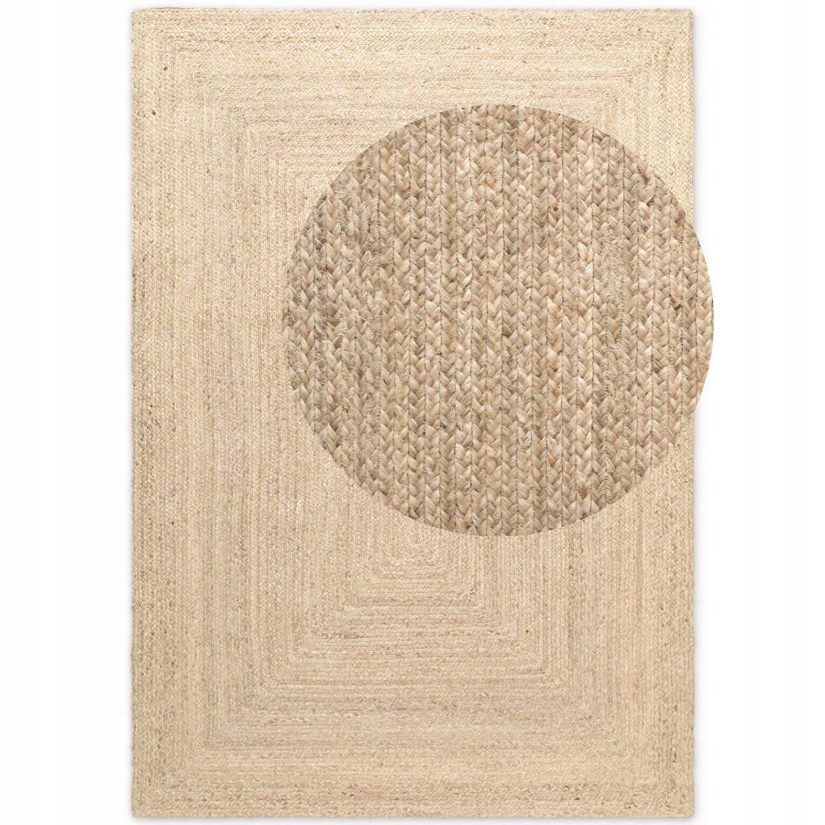 Dywan jutowy do salonu 200x300cm,dwustronny naturalny beżowy dywan z juty