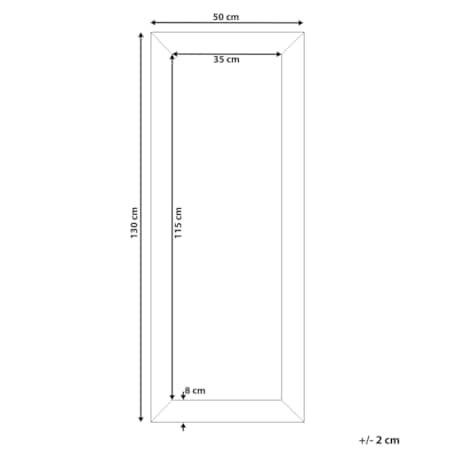 Lustro ścienne 50 x 130 cm srebrne DERVAL