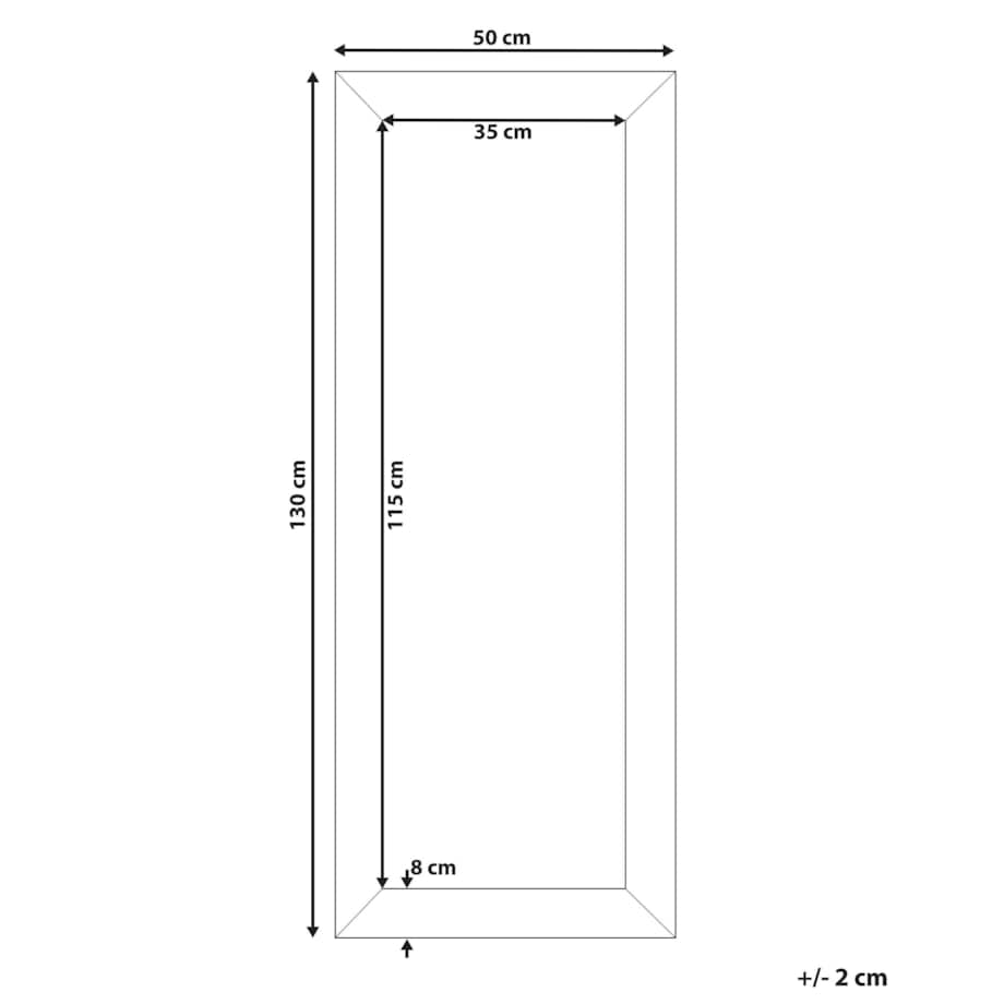 Lustro ścienne 50 x 130 cm srebrne DERVAL