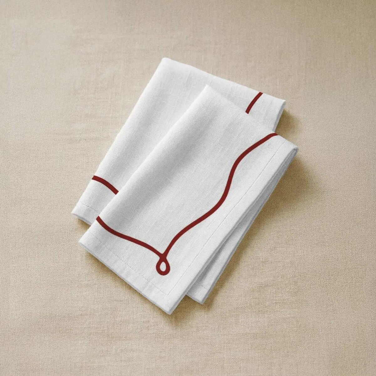 Serwetki świąteczne - elegancka kokardka (2szt.)