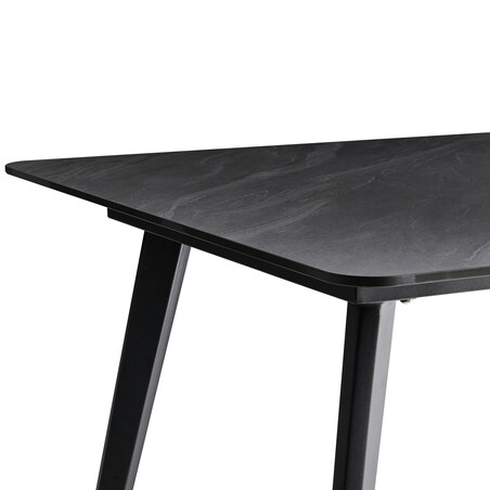 Stół ogrodowy RODALLO 160 cm 90 cm Kamień Czarny marmur